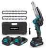 Yofidra 6 Inch Chain Saw Cordless Electric Saw Woodworking Garden Cutting Pruning Chainsaw Power Tool For Makita 21V Battery Pin