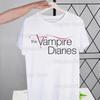 Damon Salvatore The Vampire Diaries Tshirts Men Shirt Harajaku Chronicles Vampiricas Summer Streetwear Casual Tee Short Sleeve