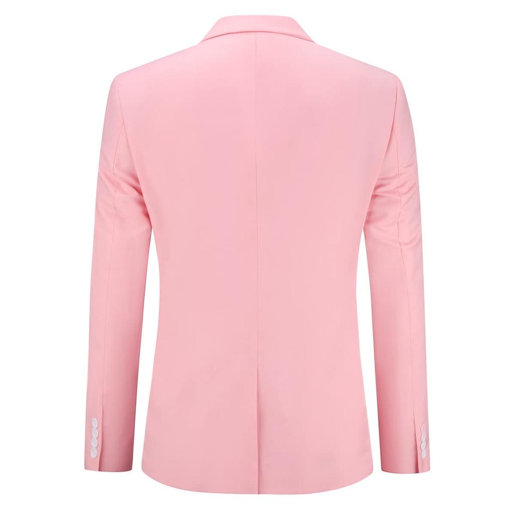 [FOMANSH] Men's Suit Set (Jacket and Pants), One-Button, Slim Fit, Plus Sizes M-6XL, Business/Christmas Appearance