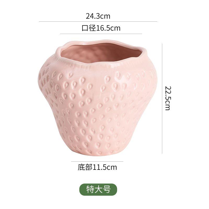 European Style Ceramic Strawberry Vase Colorful Potted Ornaments Living Room Dining Table Hydroponic Flower Ware Strawberry Vase
