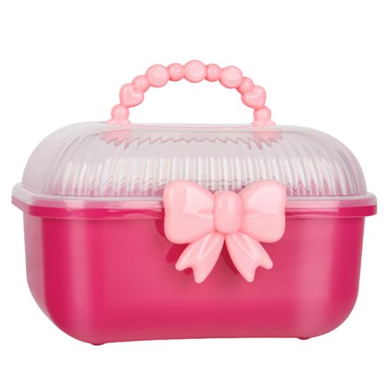 

Портативный ящик для инструментов для ногтей Большой вместимости Двухслойный Многоцелевой Чехол для хранения заколок Органайзер для ювелирных изделий S красный