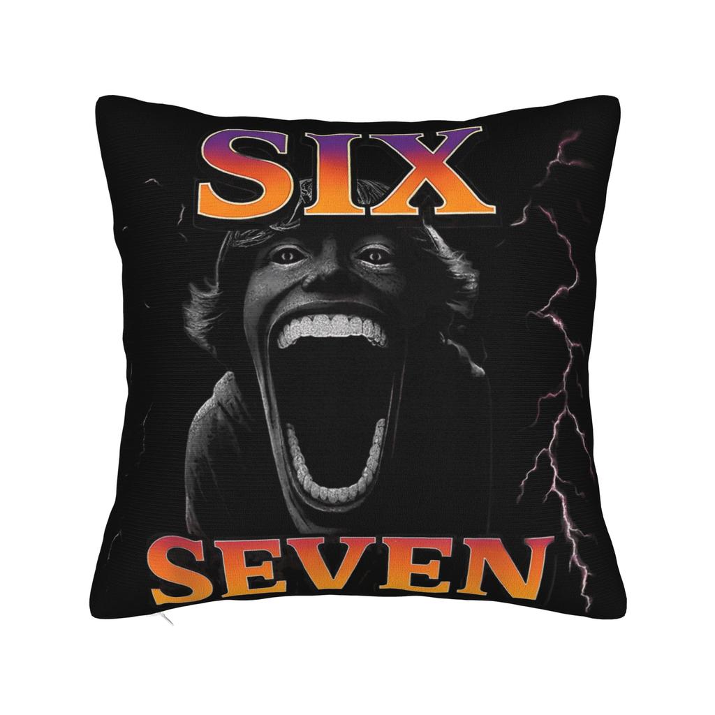 67 Six Seven Meme Pillow Case Comfy Pillow Cover Vintage Cushion Cover For Living Room Chair