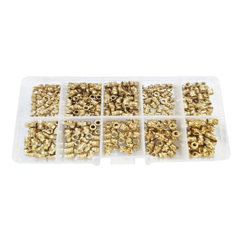 Essential Fasteners Threaded Nut Brass Insert Nut 1 Box Nut for DIY Projects