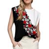 Women's Cap Sleeve Top Summer Printed Tank Top Basic T-Shirt Casual Loose