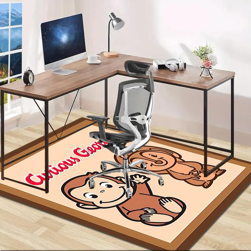 1pc Curious George (9) Design Area Rug - Non-Slip, Soft & Cozy Floor Mat for Living Room, Bedroom, Office - Indoor/Outdoor Decorative Carpet