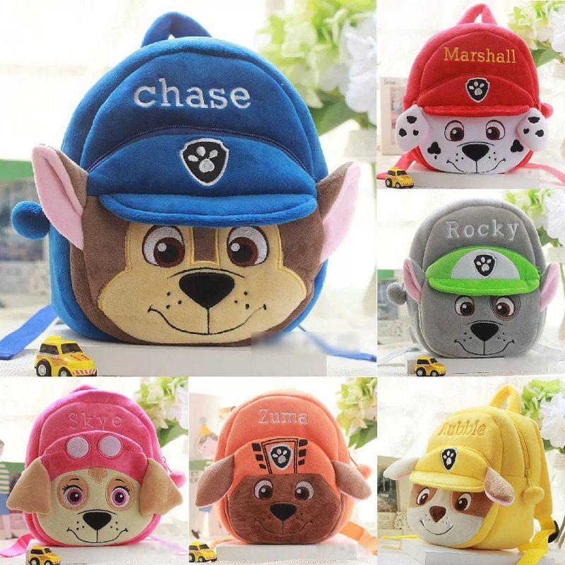 Patrol Plush Paw Backpack Kids Children Soft Stuffed Schoolbag Shoulderbag Gifts