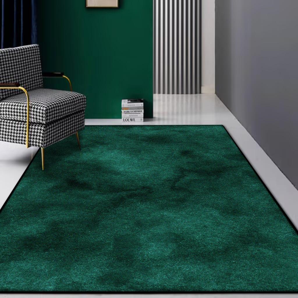 Lehký luxusní minimalismus Velký obývací pokojový koberec Jednobarevný bytový doplněk Koberec do ložnice 200x300 Zelený Měkké Protiskluzové Podlahové rohože