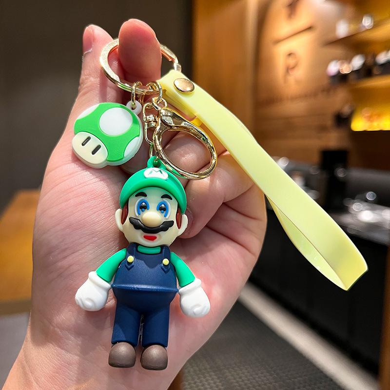 Super Mario Mario Keychain Small Gift Car Keychain Figurine Soft Rubber Creative Personalized Gifts Y2k Fashion Toys Anime Frind