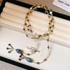 Retro Round Resin Necklace: Versatile, Fashionable High-End Clavicle Chain for Women