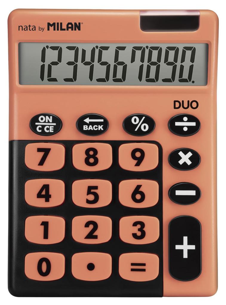 Milan Big Key Yellow and MLN150610TDOBL 12-digit Calculator, Pink,