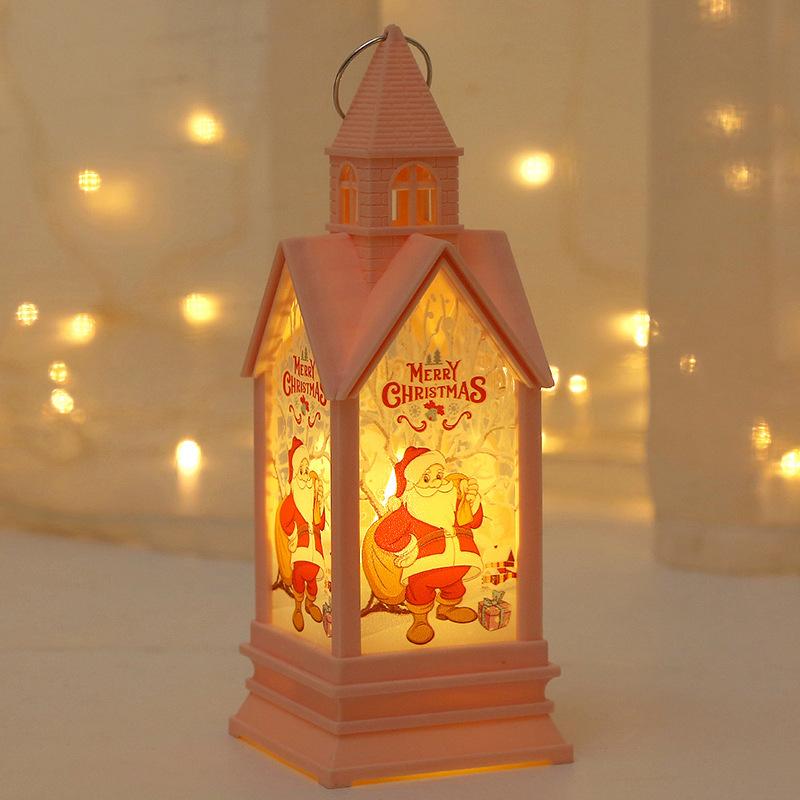 Christmas LED Lantern Light Home Christmas Tree Ornaments LED Lamp Xmas Glow Decorations Kids Gift Happy New Year Decors