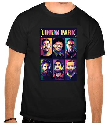 Linkin Park Logo Musique Rock Noir 100% Coton T-shirt Homme Haut -1375-
