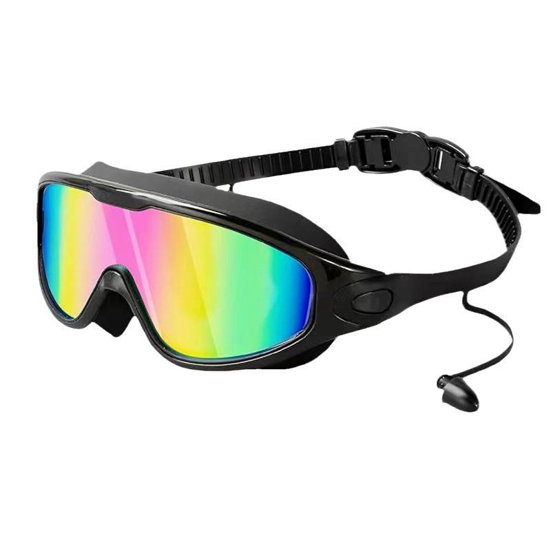 High-Definition, Anti-Fog, Waterproof Swimming Goggles with Earplugs for Adults