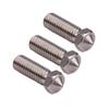 3pcs 3D Printer Extruder Stainless Steel Volcano Nozzle M6 Thread Printer Head 0.4mm Output for