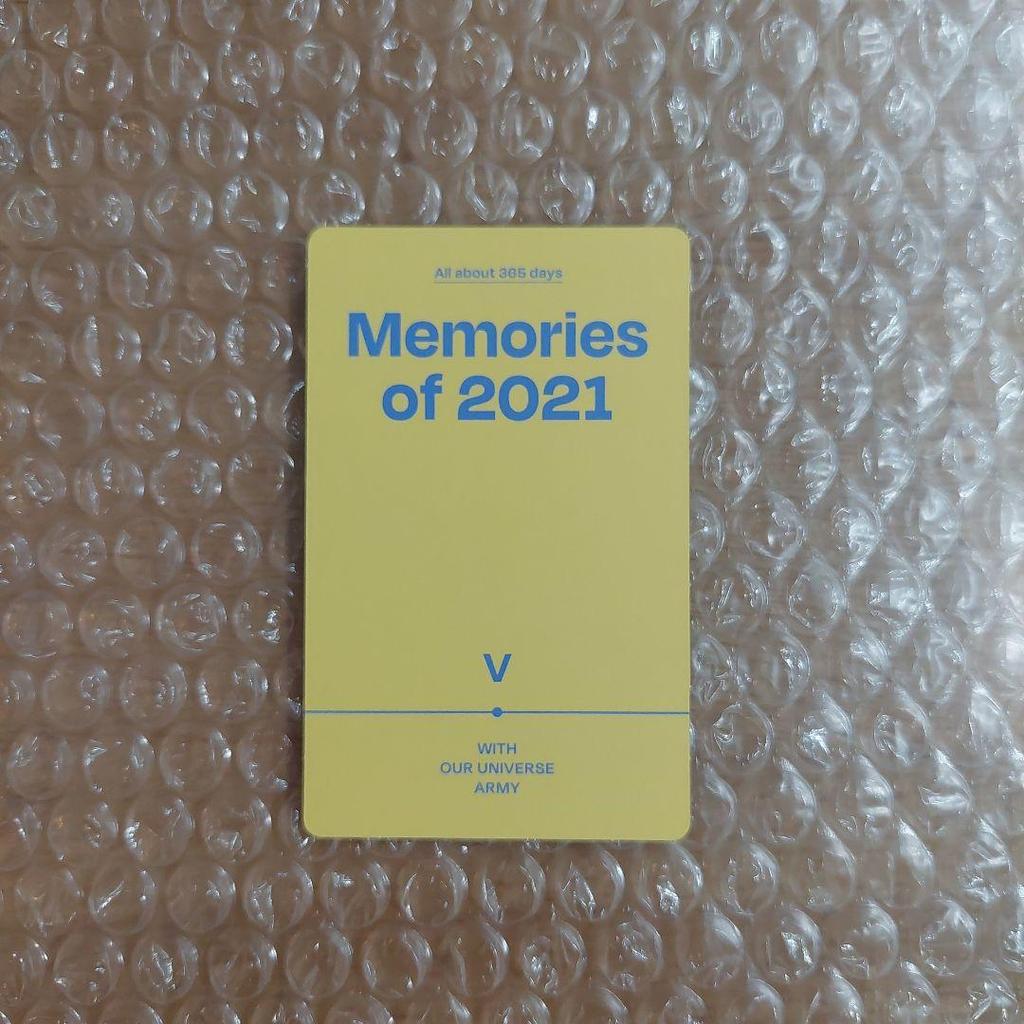 [USED] BTS Memories 2021 Blu-ray Trading Cards Official V