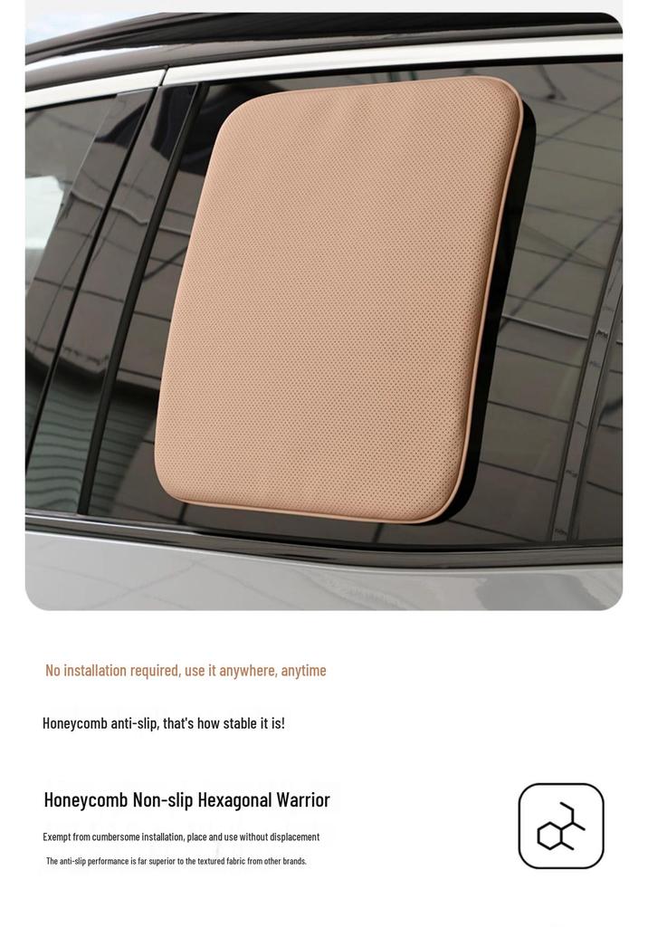 Morandi Nappa Leather All-Season Car Seat Cushion for Mercedes-Benz E-Class/C-Class/GLC/GLB/GLE