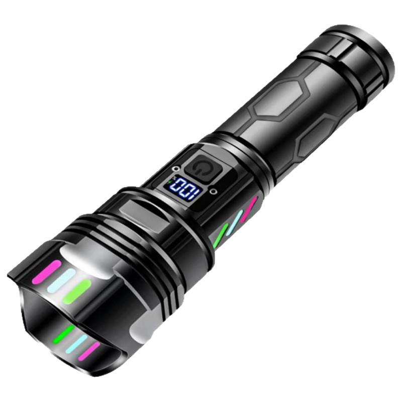 High-Lumen Rechargeable Aluminum Alloy Flashlight: Multi-Functional, Strong Light for Outdoor Use