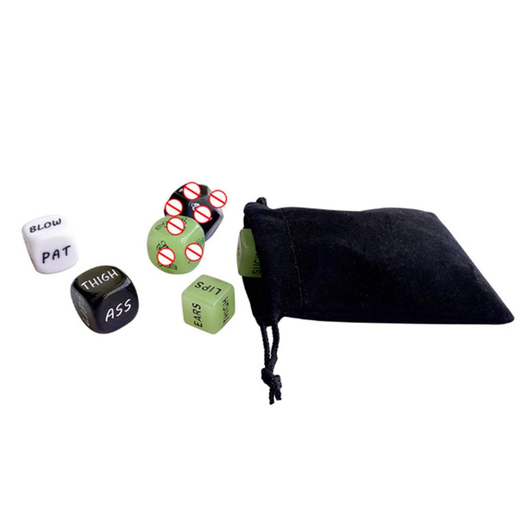 Conjunto de dados para adultos Luminous English 12-sided Postura Flertando Ação Brinquedos Suprimentos