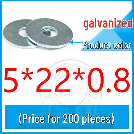 GB96-85 Carbon Steel Galvanized Thickened Oversized Flat Washer, Sizes M3-M20