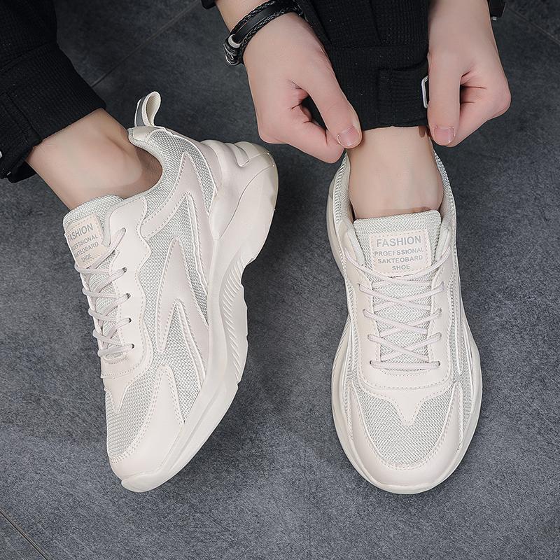 New Fashion Men 's Four Seasons Comfortable Thick Sole Shoes Students BoysTrending Soft Sole Breathable Casual Running Sneakers