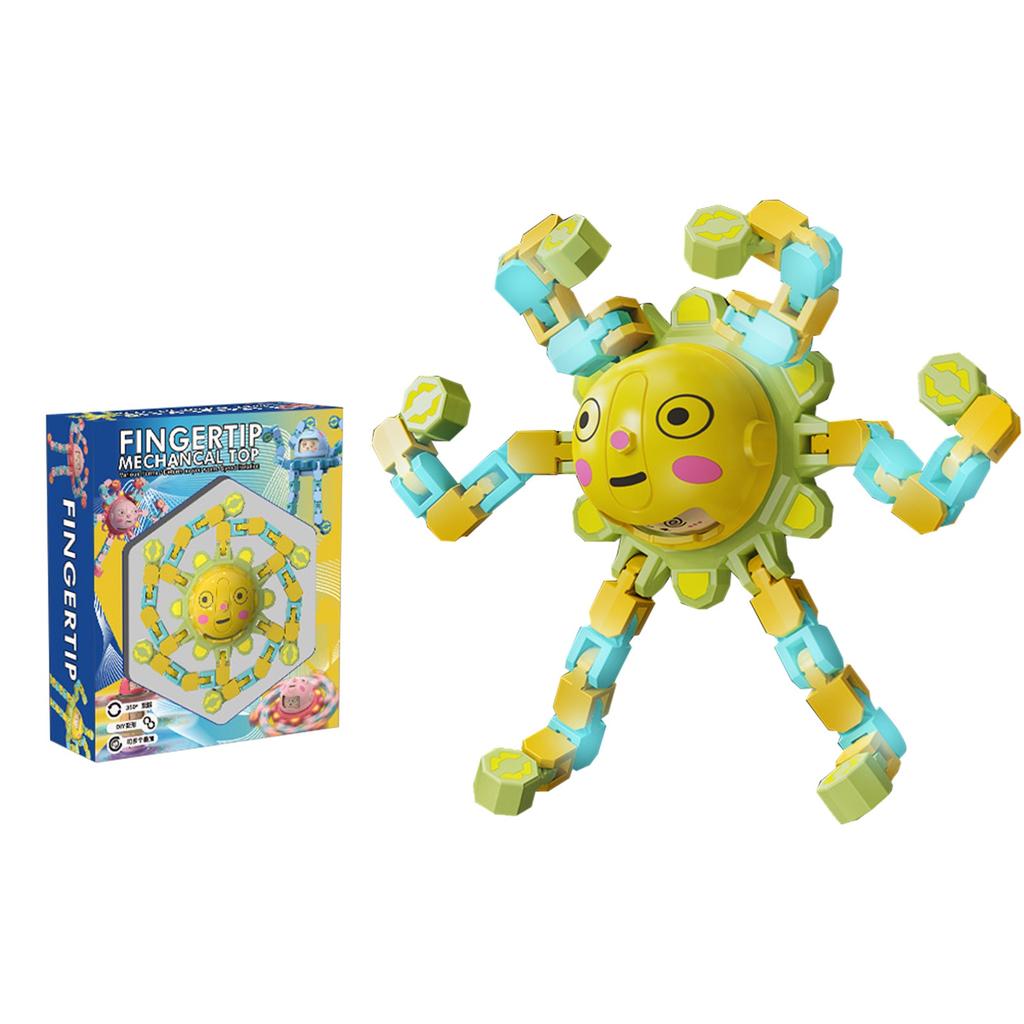 Transforming Robot Mechanical Gyroscope Toy, Transforming Robot Light-up Gyroscope Stress Relief Toy, Children's Gift