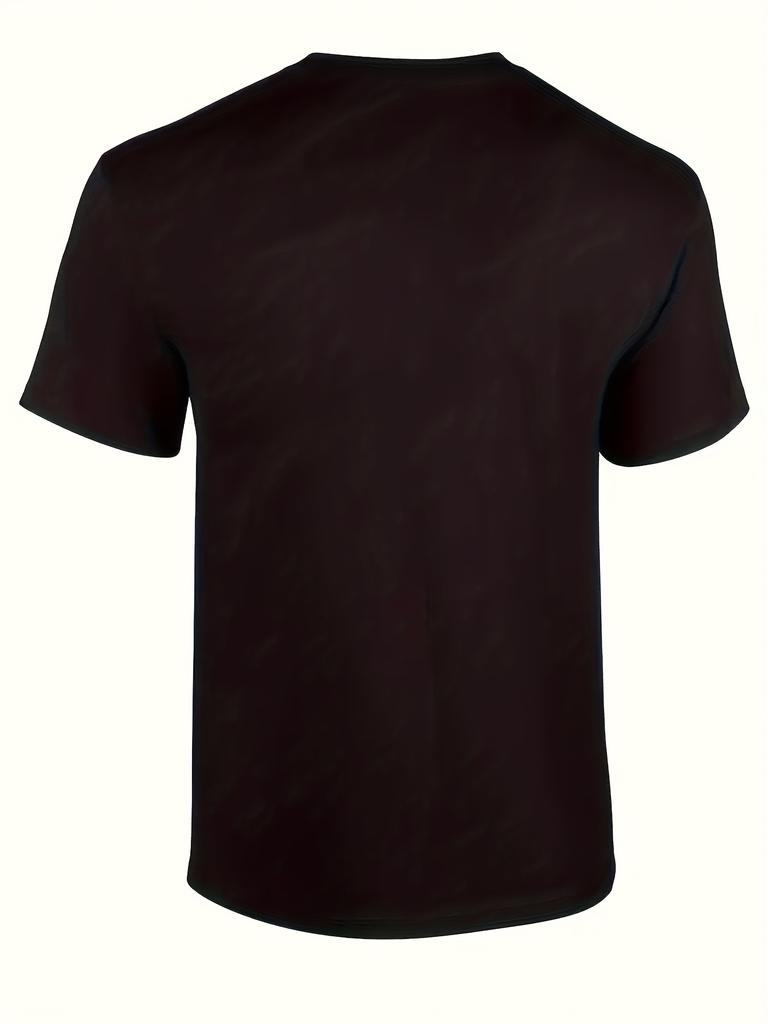 Casual All-Season Knit Fabric Tee, Regular Fit Short Sleeve Shirt for Everyday & Vacation Wear