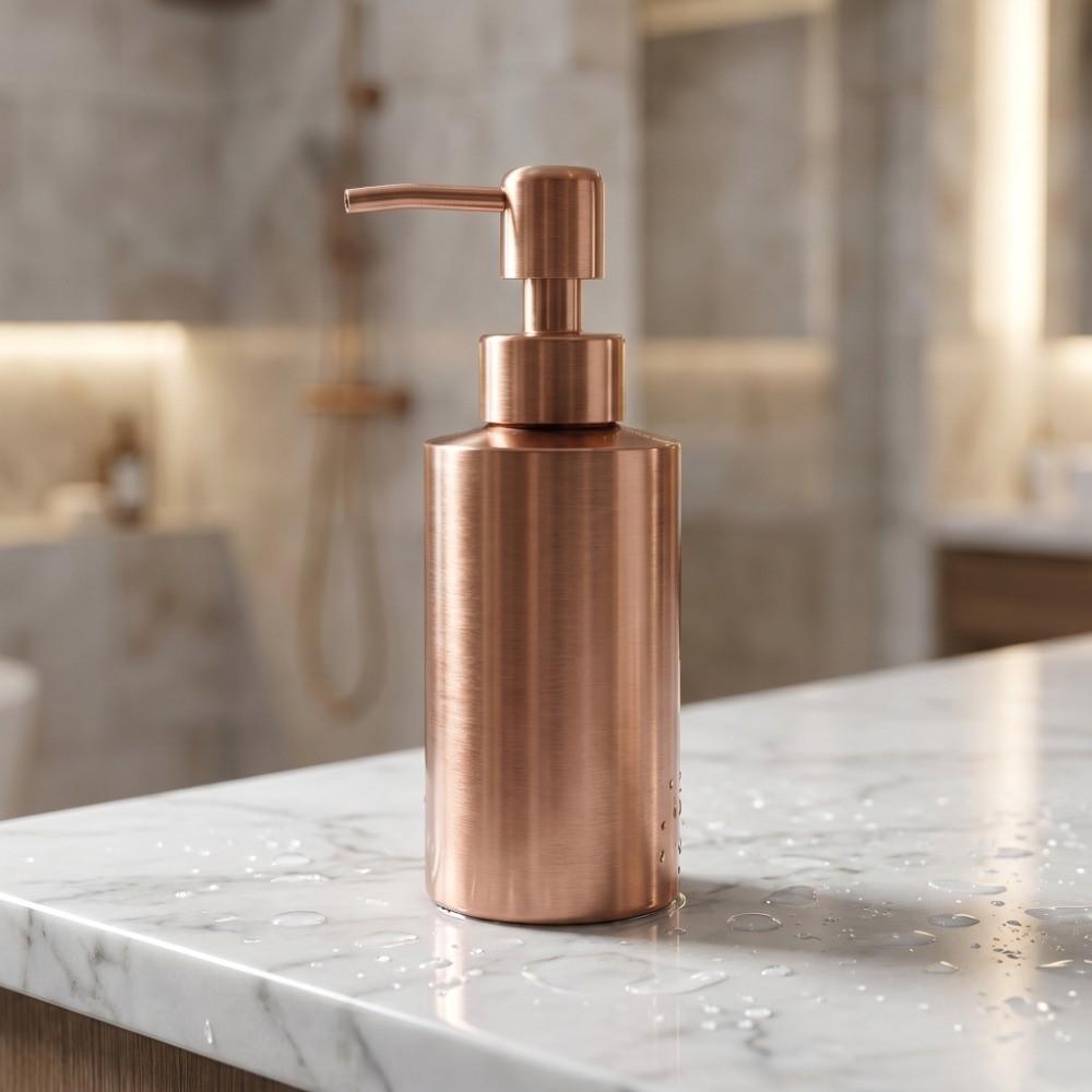 Dispenser Sapone Acciaio Inossidabile Oro Rosa Pompa Dispenser Liquidi Flacone Salone Casa Hotel Ufficio