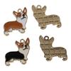 20pcs Alloy Funny Puppy Charms Black and Orange Alloy Animal Charms  for Diy Pendants