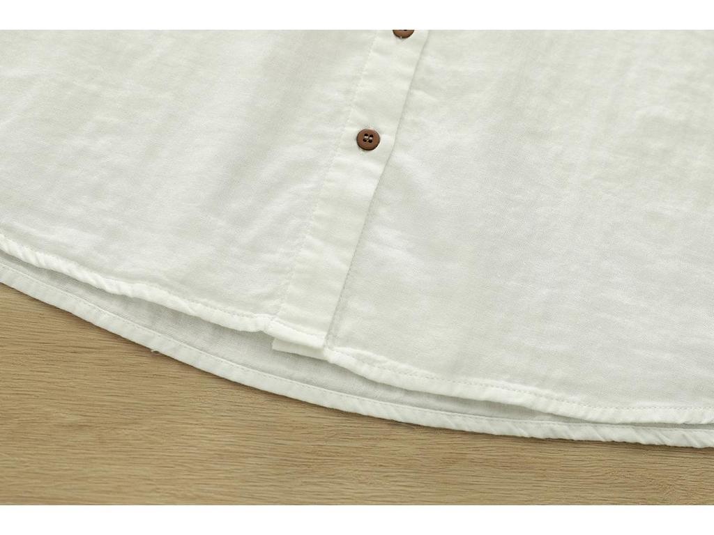 Japanese Style Women's Long Sleeve Lace Collar Shirt: Double Layer Cotton Gauze Loose Blouse