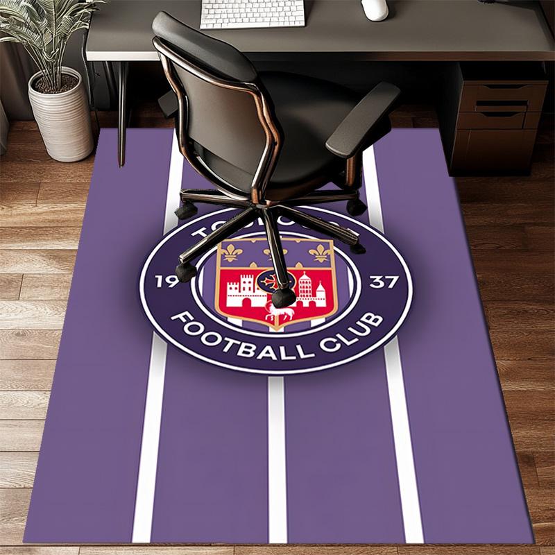 Toul-ouse Football Rug for Living Room, Game Rooms, Office, Bedroom, Office Floor Mat Playful Design, Fan Gifts Christmas Decor
