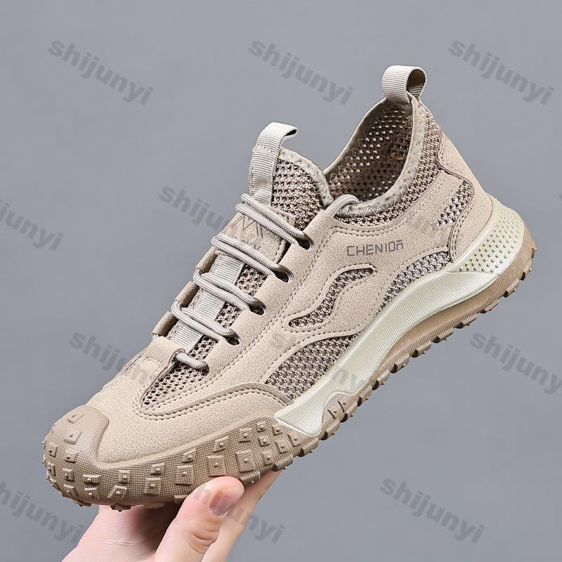 Fashion Men's Vulcanized Shoes 2025 Summer New Mesh Breathable Non Slip Sneakers Lightweight Comfortable Fashion Lace Up Casual Shoes