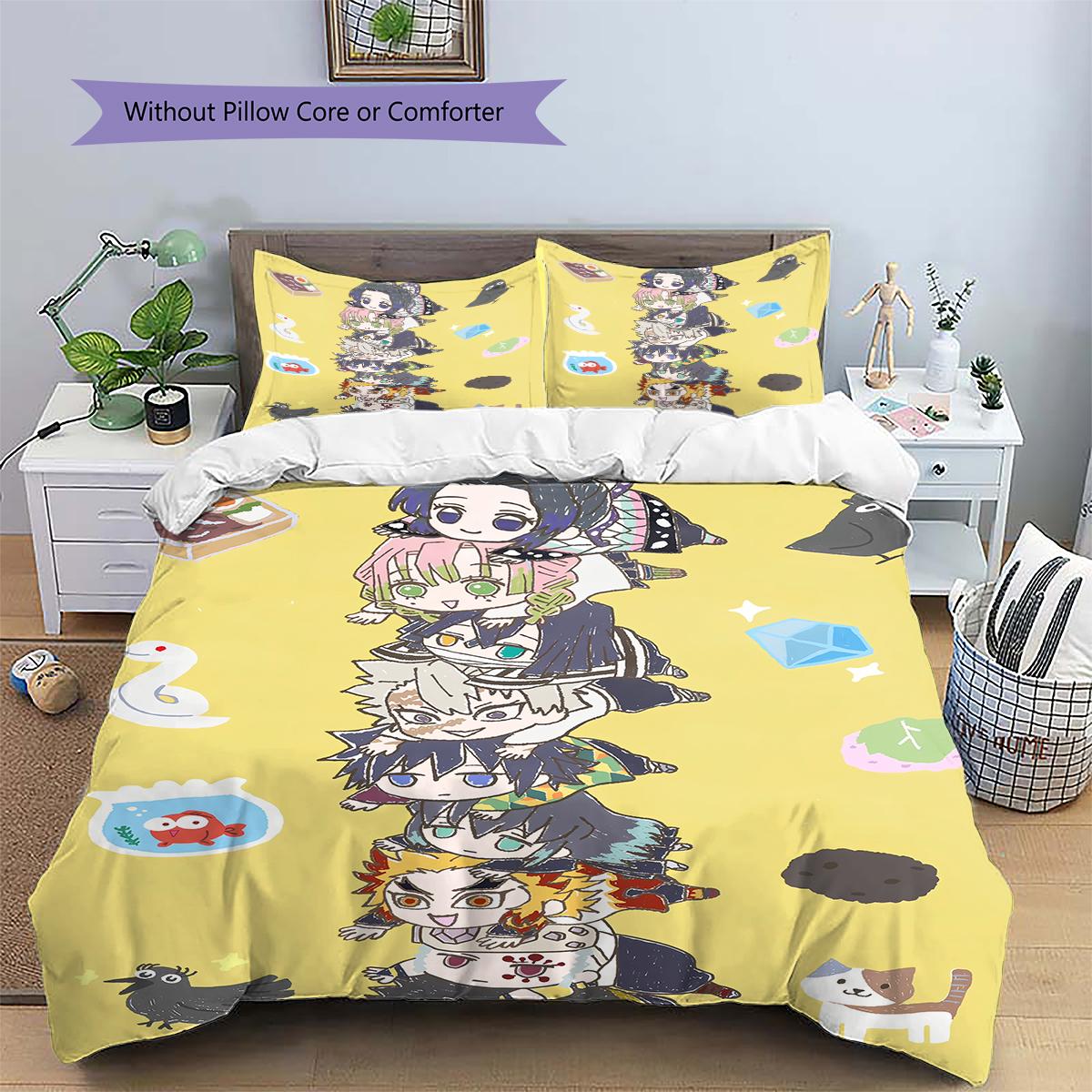 

Demon Slayer Character Group Bedding Set Duvet Cover Pillowcase No Filler, Soft Home Bedroom Decor, Perfect Gift for Fans.chl 135x200cm