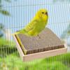 Bird Paper Parakeet Shredding Chewing Toys With Cork Parrot Perch Platforms Conure Foraging Toys Small Birds Cage Accessories