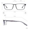 TR90 Rectangle Full Rim Men And Women Classical Glasses Frame For Prescription Lens