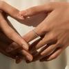 Exquisite Round Moissanite Ring 925 Sterling Silver Trendy Wedding Engagement Band Rings For Women Fine Jewelry
