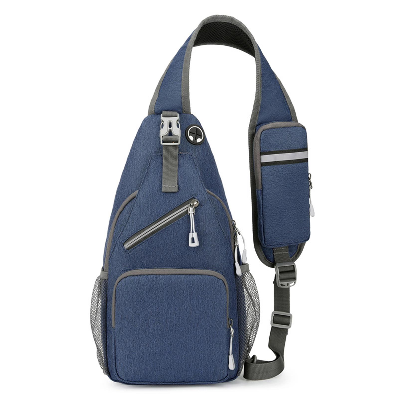 Schultertasche, Umhängetaschen, Gürteltaschen für Männer und Frauen, Umhängetasche, Wander-Tagesrucksack blau
