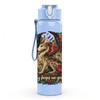 1PC Floral Circle Dragon Emblem 750ml Color Plastic Sports Water Bottle Leakproof Flip Straw Lid Suitable for Sports Office Home Use