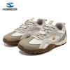 HOBIBEAR Damen Schnür-Barfuß-Sneaker | Breite Zehenbox & Zero-Drop-Technologie | Laufen, Sport, Fitnessstudio und Alltag Grau