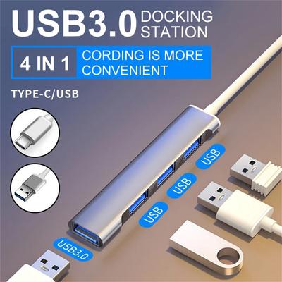 4 In 1 USB 3.0 HUB Multi Port Splitter Adapter High Speed USB 3.0/Type C To 4 USB OTG Adapter For Macbook Pro Laptop Accessories