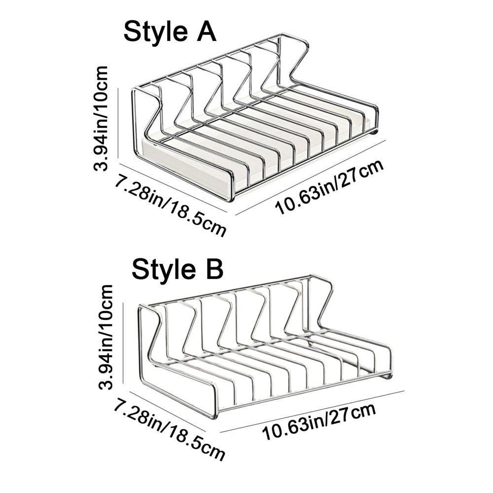 Stainless Steel Plate Draining Rack Space Saving Dish Storage Rack Kitchen