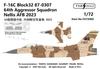 FabScale Block 32 Air Force 64th Aggressor Squadron Nellis AFB 2023 with Etched and 3D Printed Plastic Model Decals FABD72060 1/72 F-16C 87-0307 U.S.