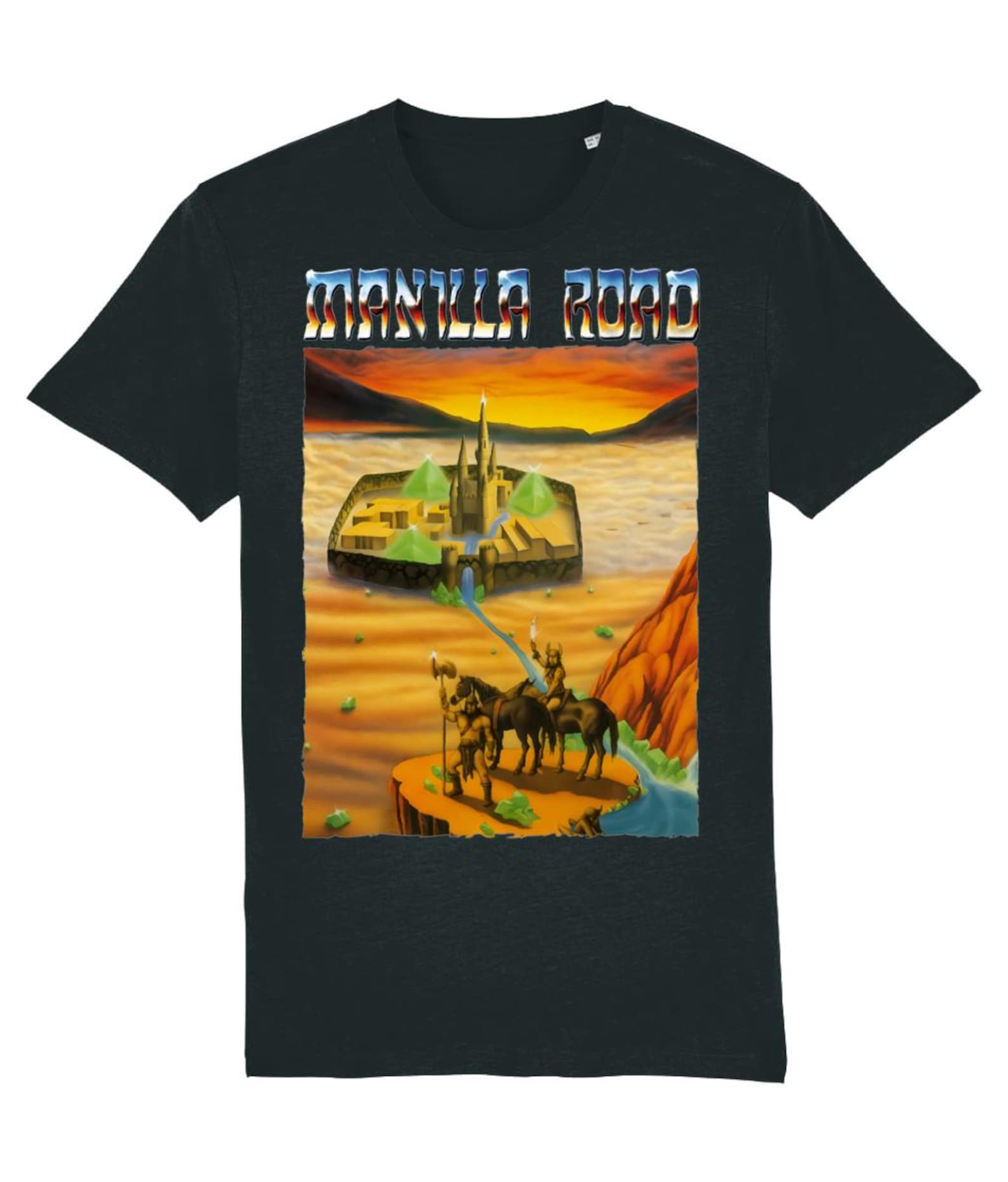 Manilla Road T shirt CRYSTAL LOGIC Heavy Power Metal 1980s L