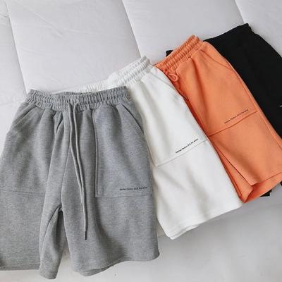 European and American Y2K Summer High Waist Wide Leg Solid Color Casual Knee Length Harajuku Shorts