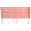 Headboard with Ears Pink 203 X 23 X 118 128 Cm Velvet