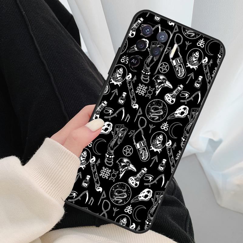 Raven Skull Case For Oppo A40 A60 A80 A5 Pro A15 A16 A17 A57 A77 A94 A74 A54 A76 A96 A18 A38 A58 A78 A98