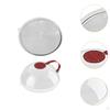 Microwave Splatter Cover for Food Portable House Items Plate Red