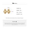 Personalized Vintage Drop Earrings for Women Heart Shape Exaggerated Irregular Drop Earrings Chic Party Jewelry Gift Accessories