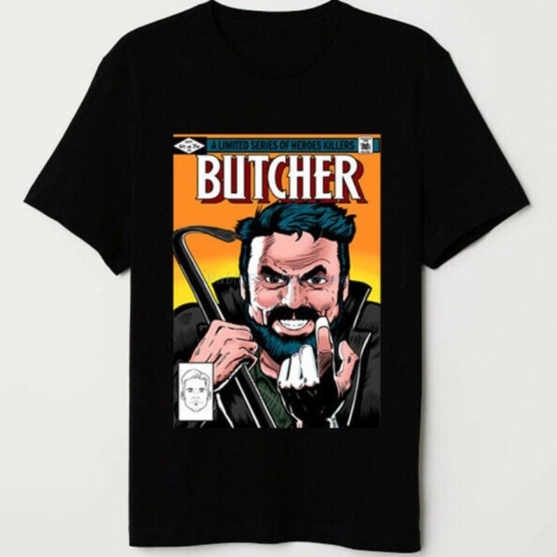 The Boys Billy Butcher The Seven Heroes Killer Comic Cover Parody Black TShirt Wholesale Tee Shirt
