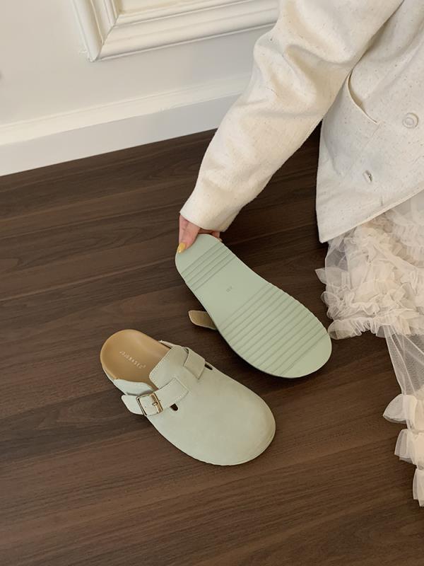 Fashion Female Shoes Loafers House Slippers Platform Cover Toe Slides 2025 Soft Female Shoes Loafers Cover Toe Ladies' Slippers Platform
