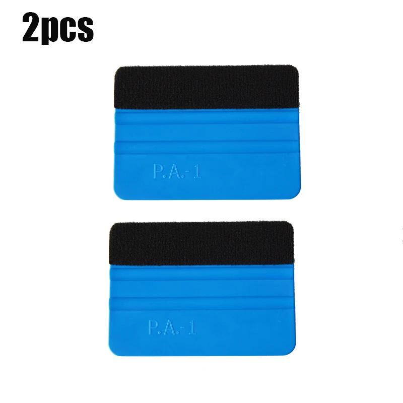Car Vinyl Wrap Film Squeegee Scraper Foil Wrapping Suede Felt Scraper Auto Car Styling Sticker Window Tint Tools Cleaning Blue
